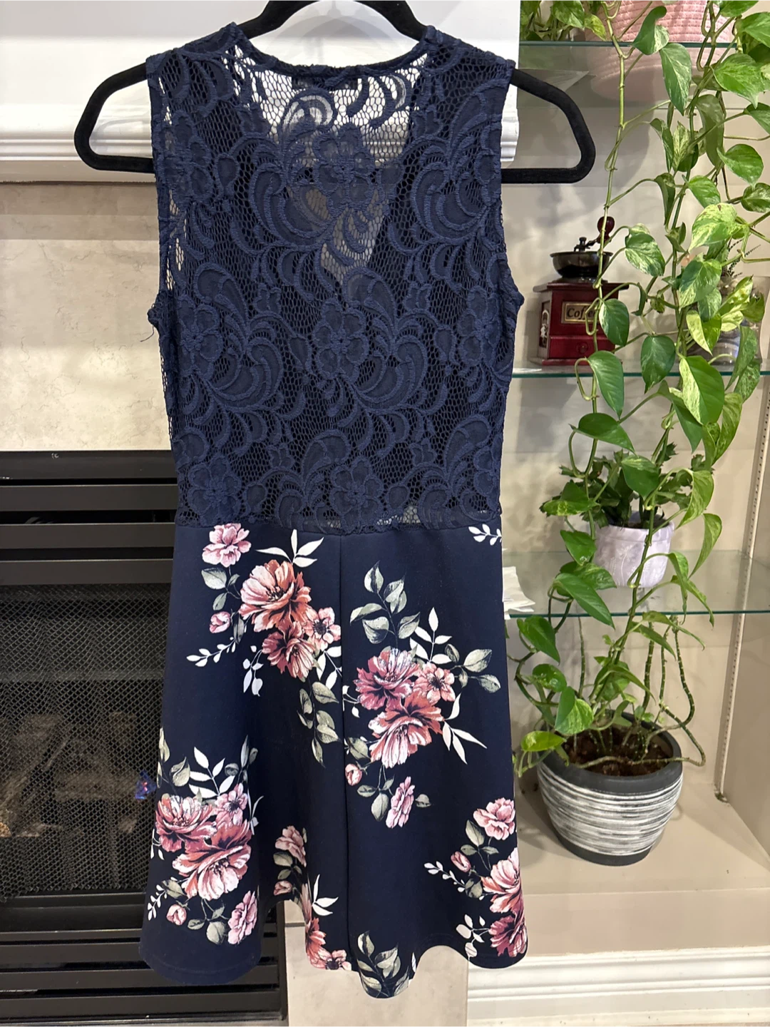Streetwear Society Navy Floral Lace Dress - photo 5