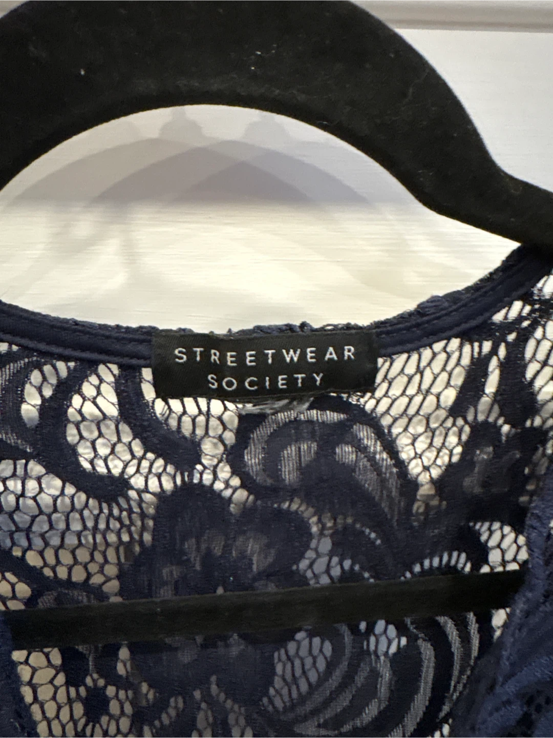 Streetwear Society Navy Floral Lace Dress - photo 4