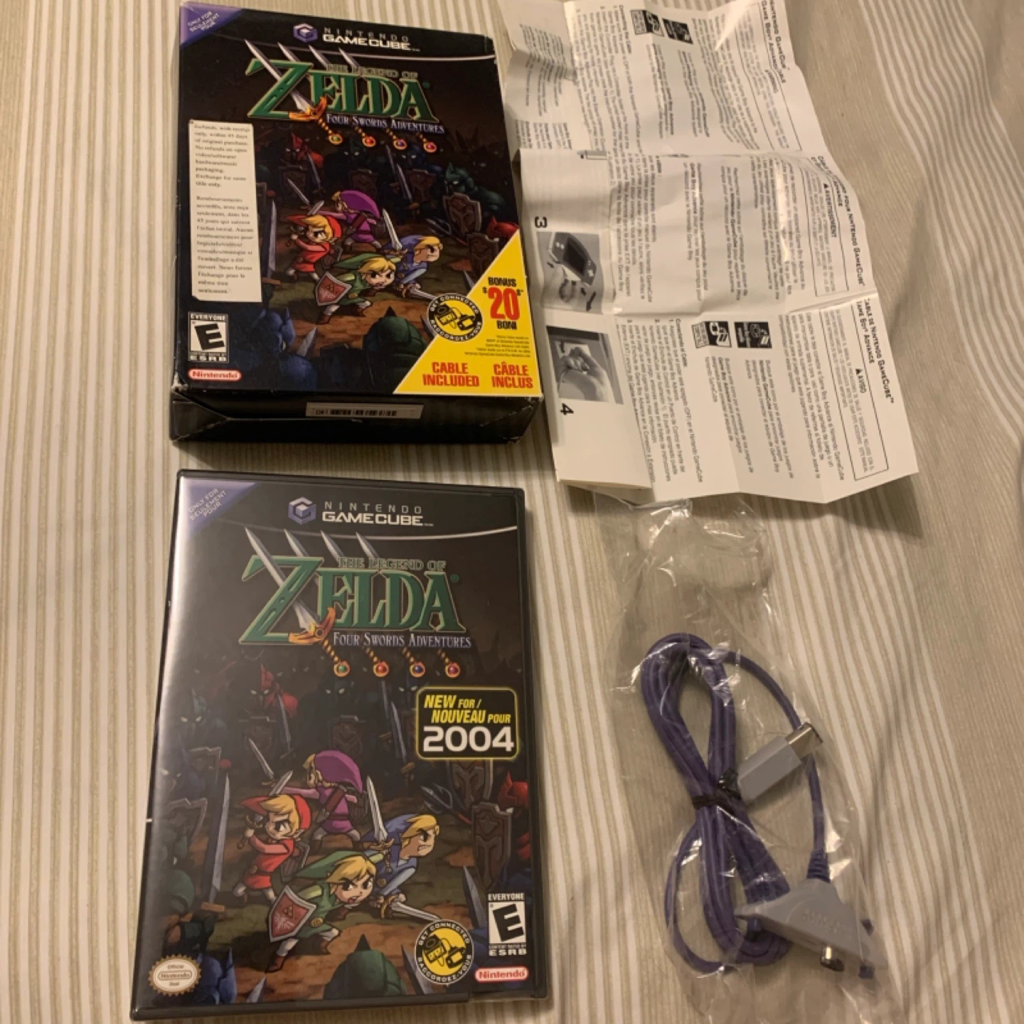 Nintendo GameCube, legend of Zelda four swords big box
