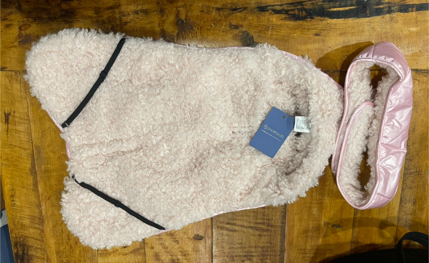 Spark Paws Pink Puffer Dog Coat with Sherpa Lining - photo 3