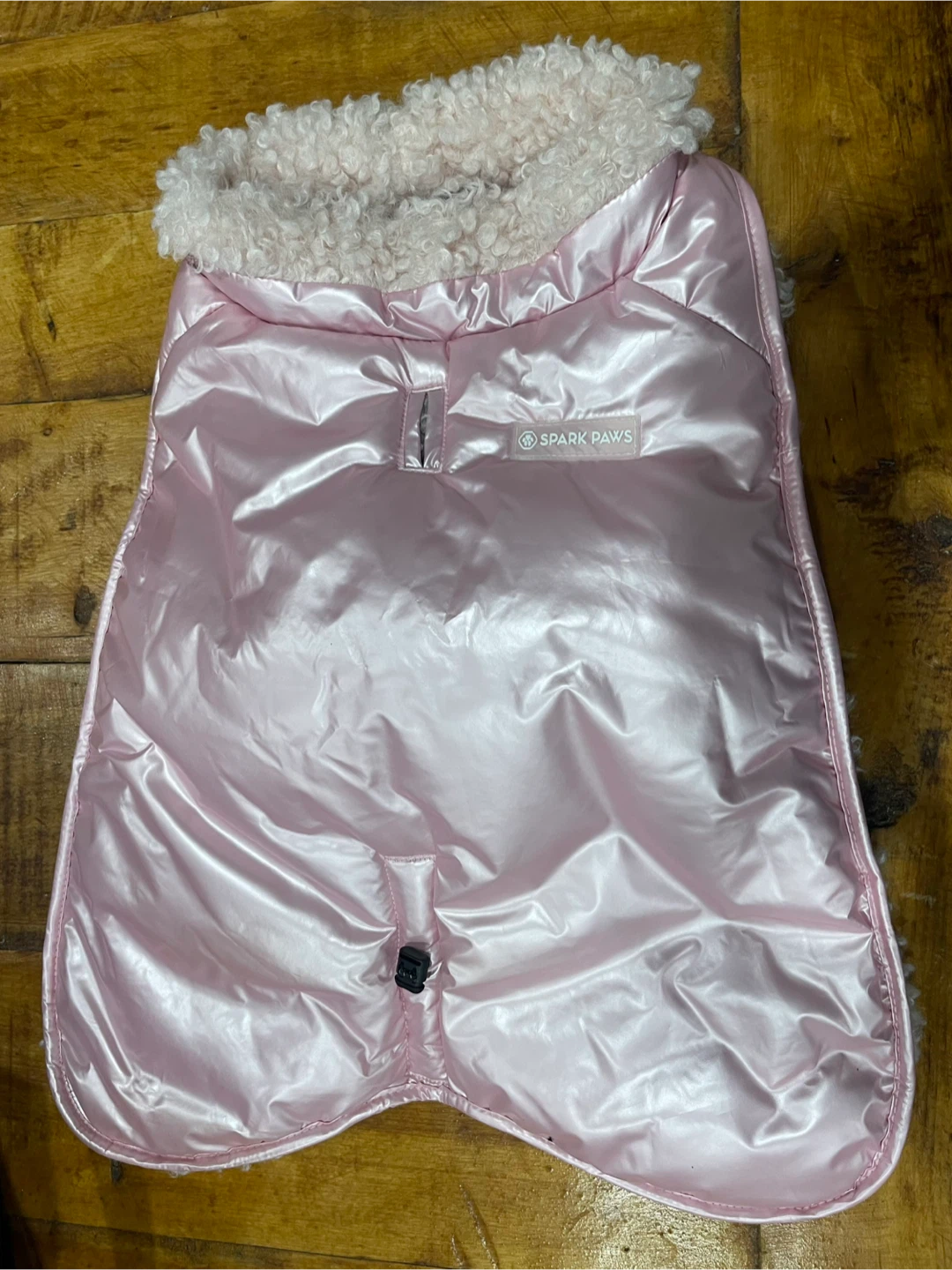 Spark Paws Pink Puffer Dog Coat with Sherpa Lining - photo 4