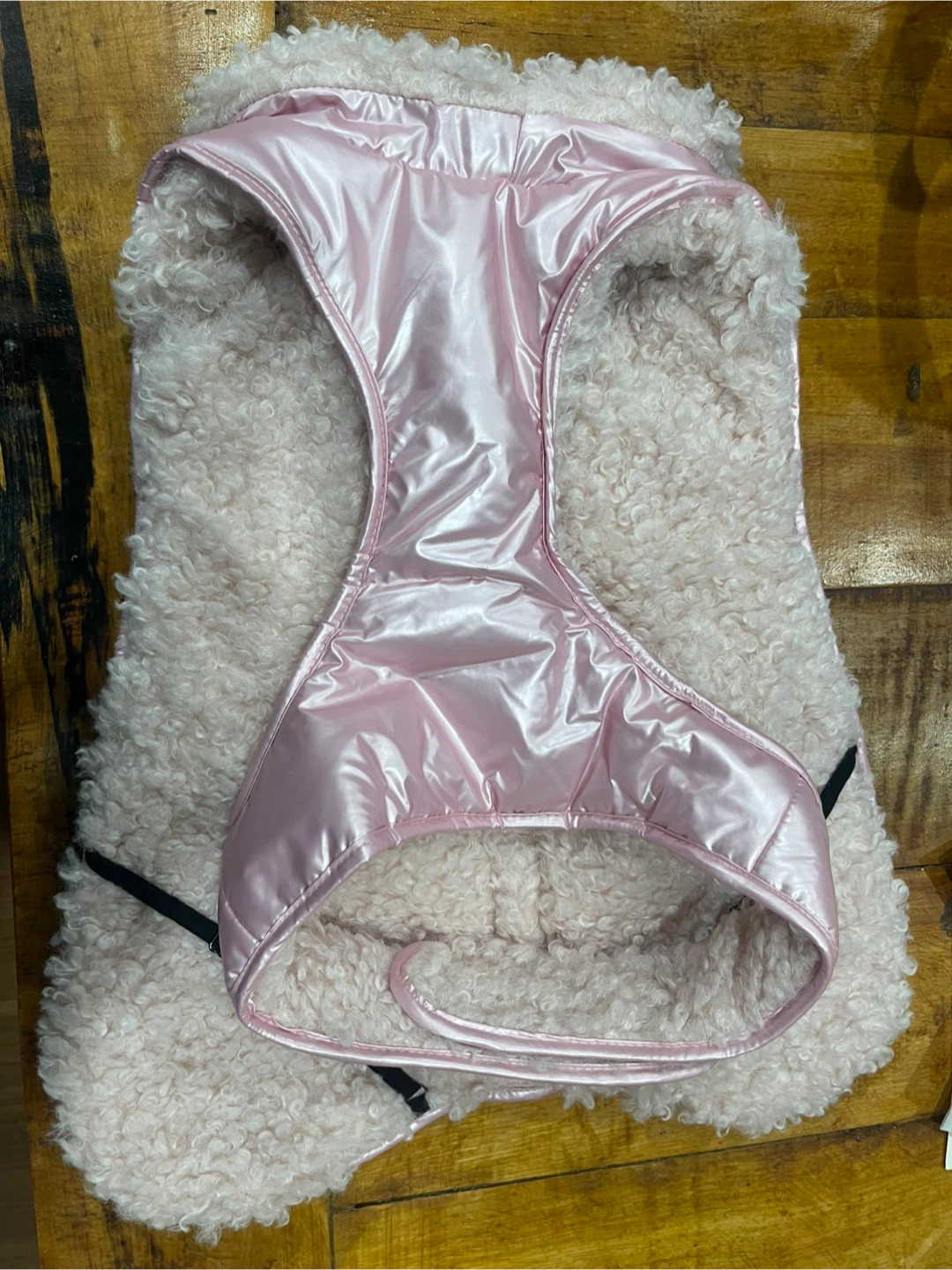 Spark Paws Pink Puffer Dog Coat with Sherpa Lining - photo 2