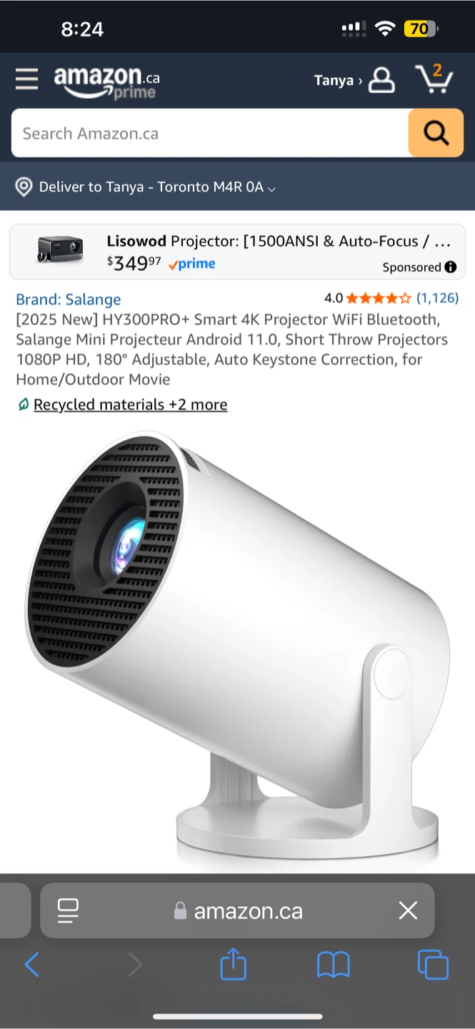 HY300 PRO Projector - photo 2