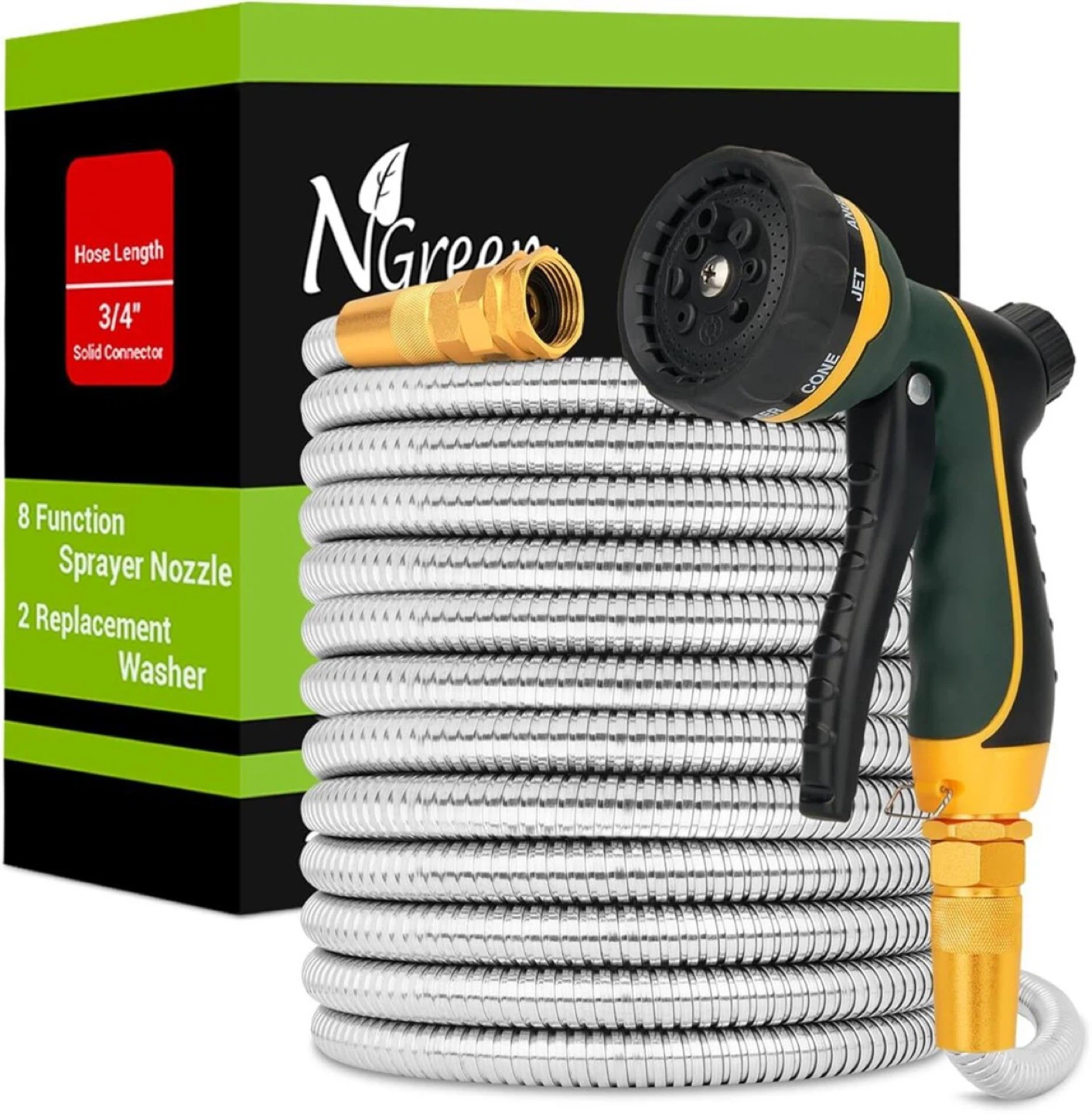 NGreen Stainless Steel Garden Hose