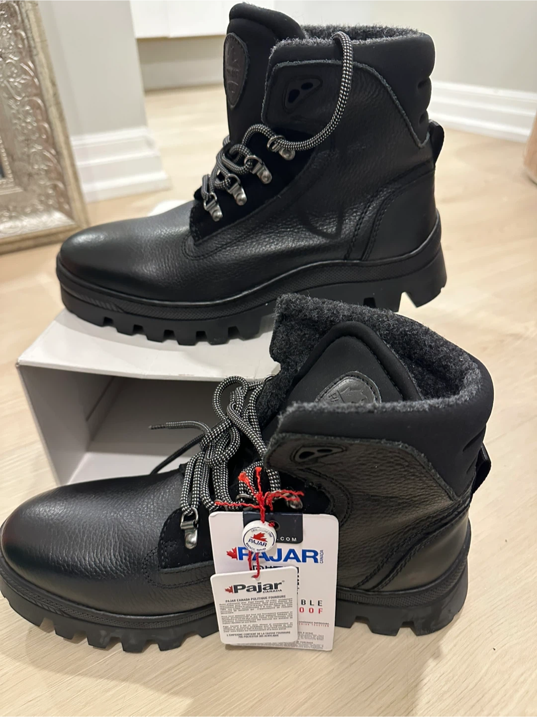 NEW Men’s Pajar Leather Winter Boots -sz10-euro 43