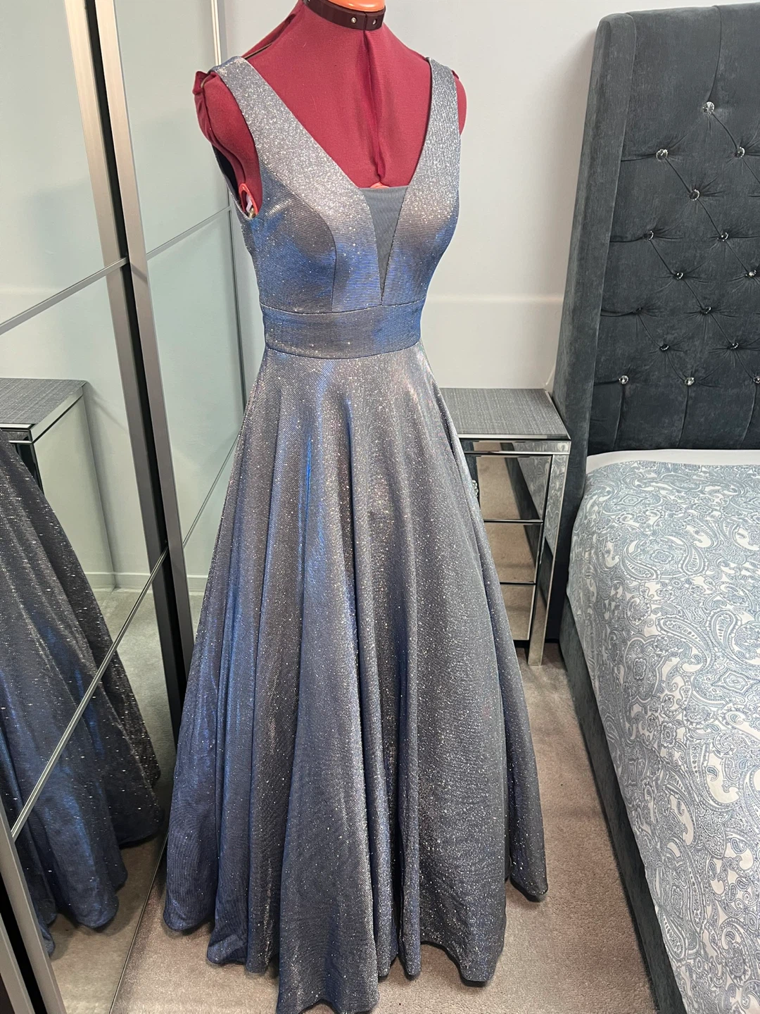 Rianna Couture Sparkle Maxi Dress Size 4