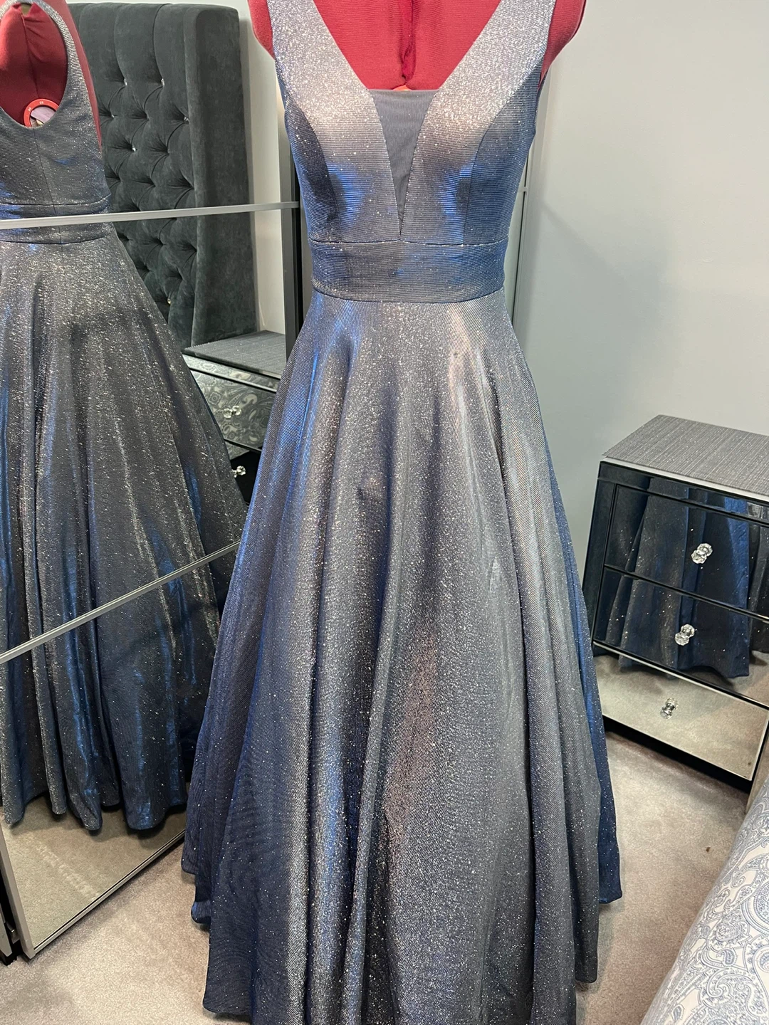 Rianna Couture Sparkle Maxi Dress Size 4 - photo 3
