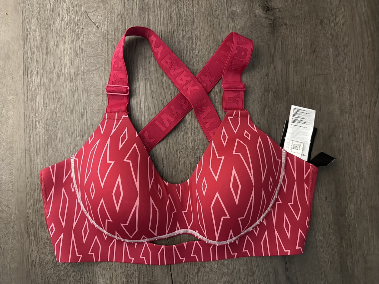 Adidas x IVY PARK Sports Bra (Pink Geometric Print)