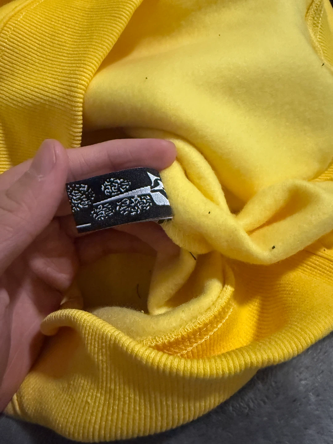 Yellow Sp5der Hoodie with Black Stars - photo 2