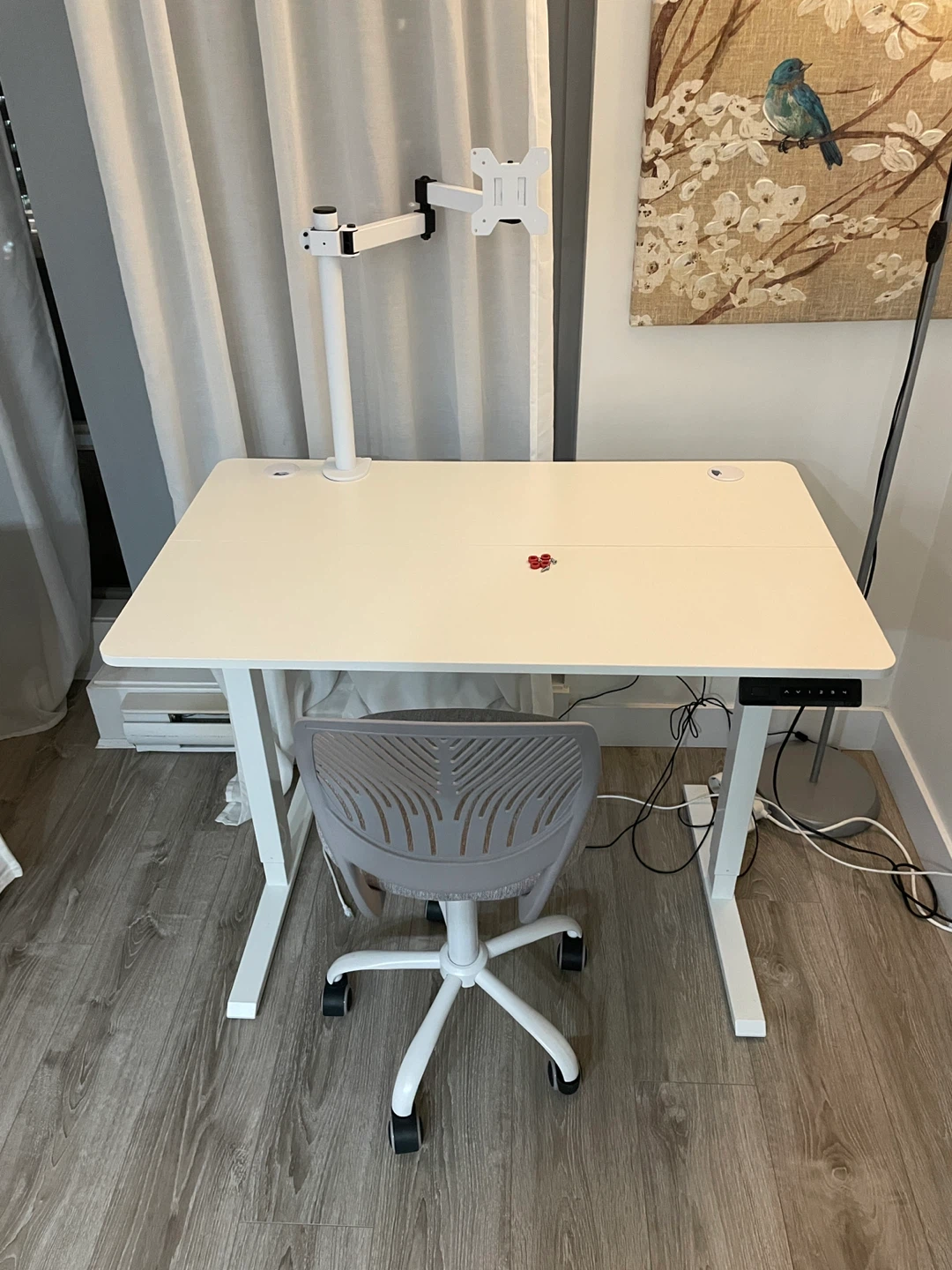 Adjustable Standing Desk with Monitor Mount and Ergonomic Chair - photo 2