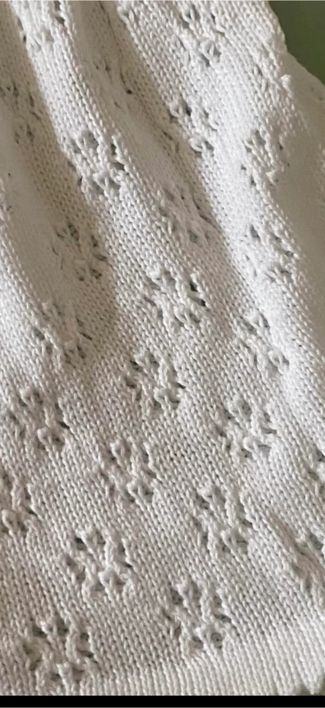 White Knit Christening Gown, Bonnet, and Socks Set - photo 4
