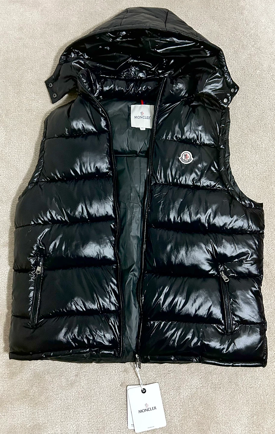 Moncler Black Puffer Vest - 2XL - photo 3