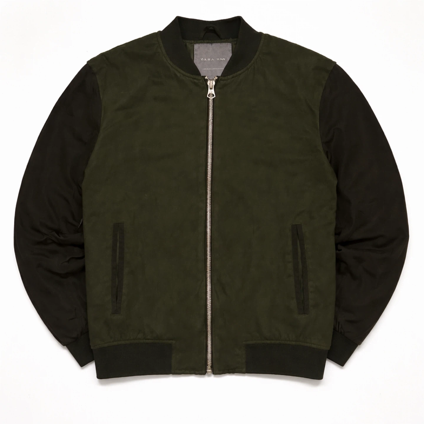 ZARA man green bomber jacket