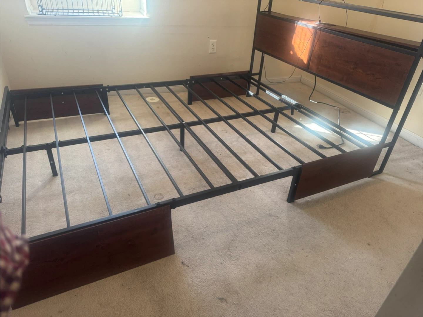 Metal Bed Frame with Wood Accents - photo 5