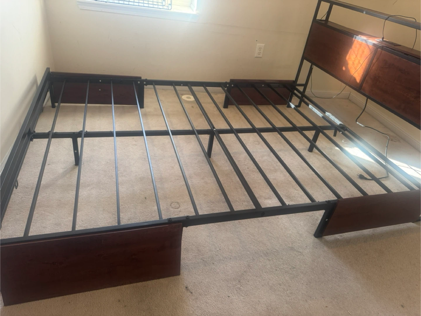 Metal Bed Frame with Wood Accents - photo 4