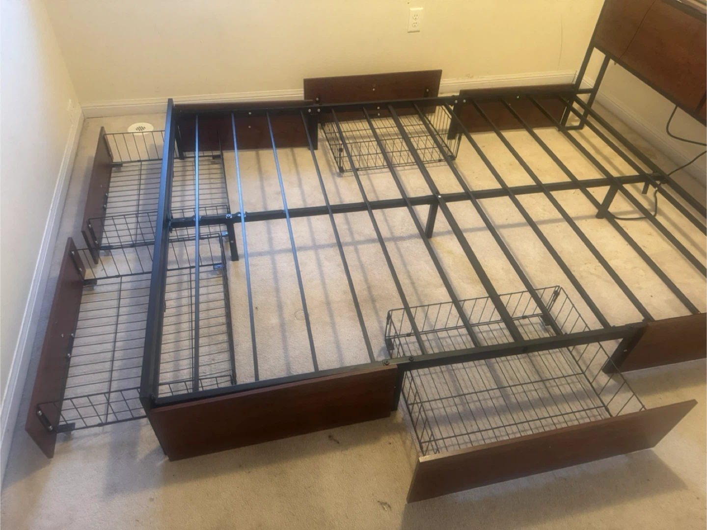 Metal Bed Frame with Wood Accents - photo 2