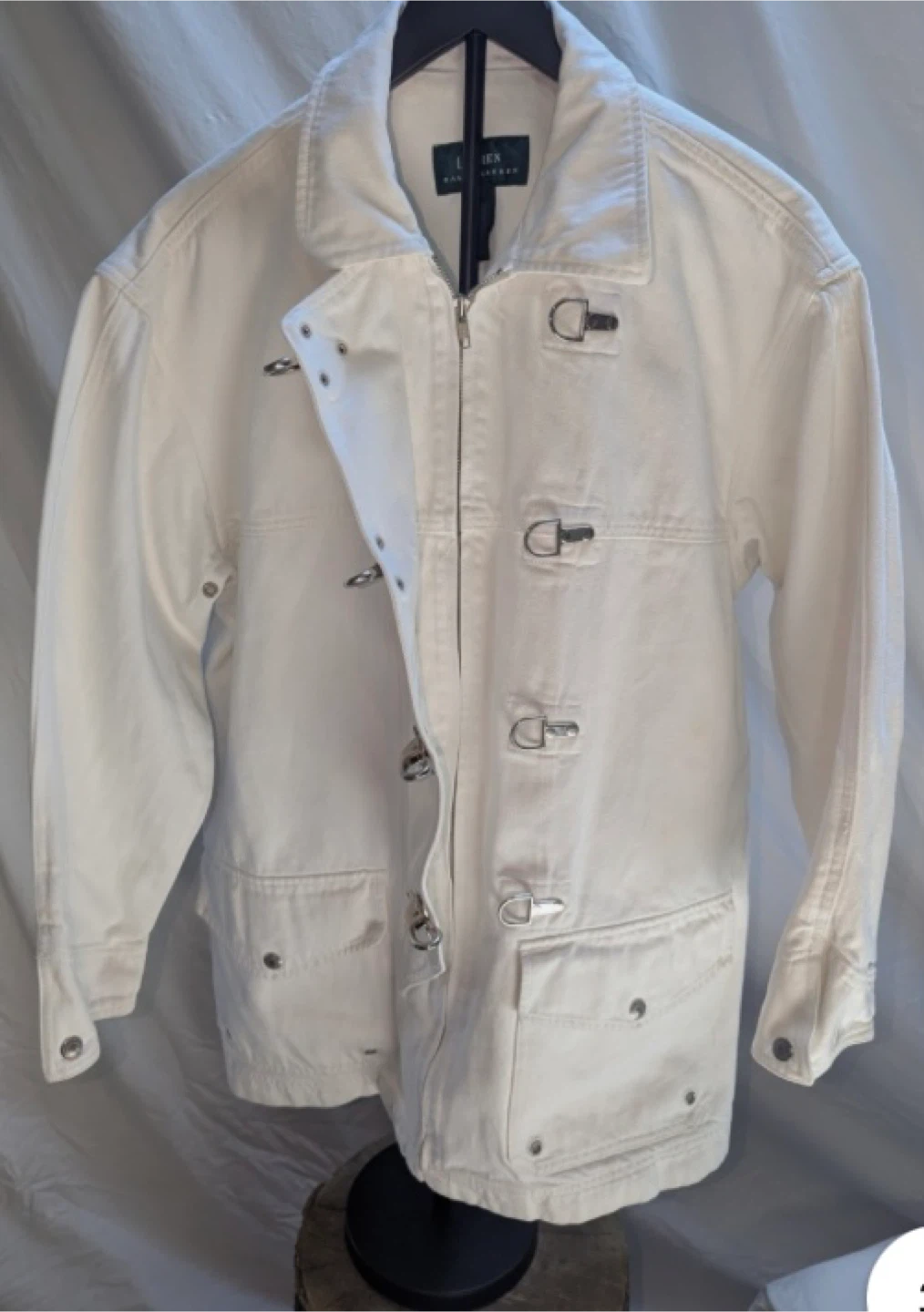 Lauren Ralph Lauren White Toggle Jacket