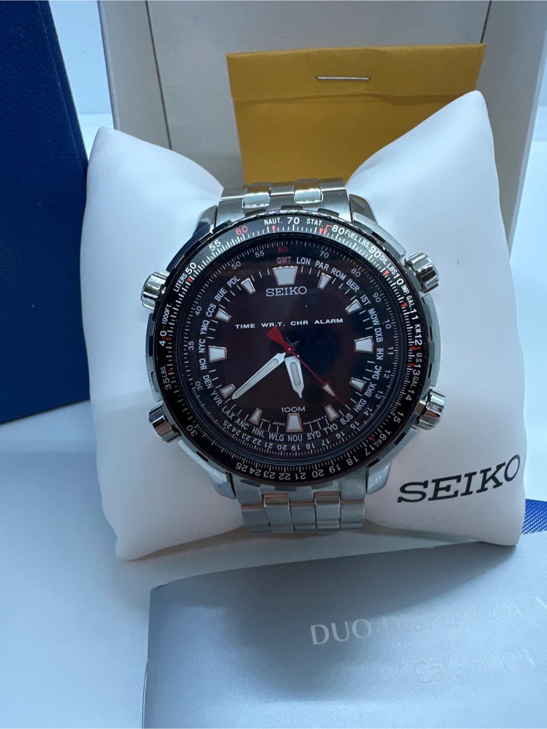 Seiko Sky World Timer H023-00G0 Quartz Chronograph