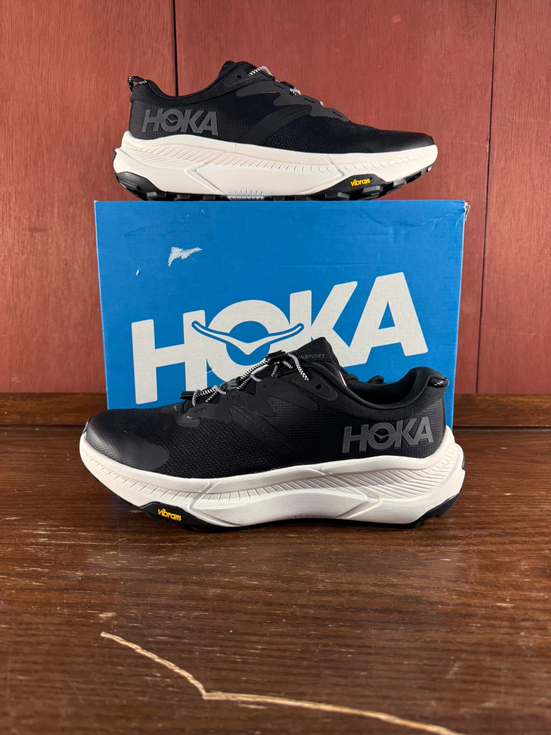 Hoka One Transport  Womens Hiking/Running Shoes Black Size 10B
