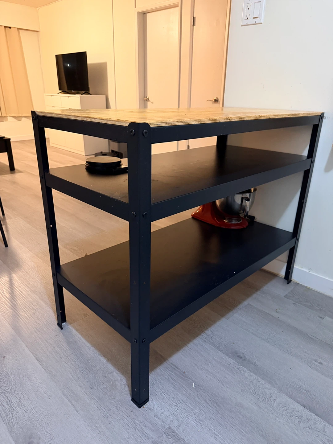 Kitchen Island Cart with Shelving