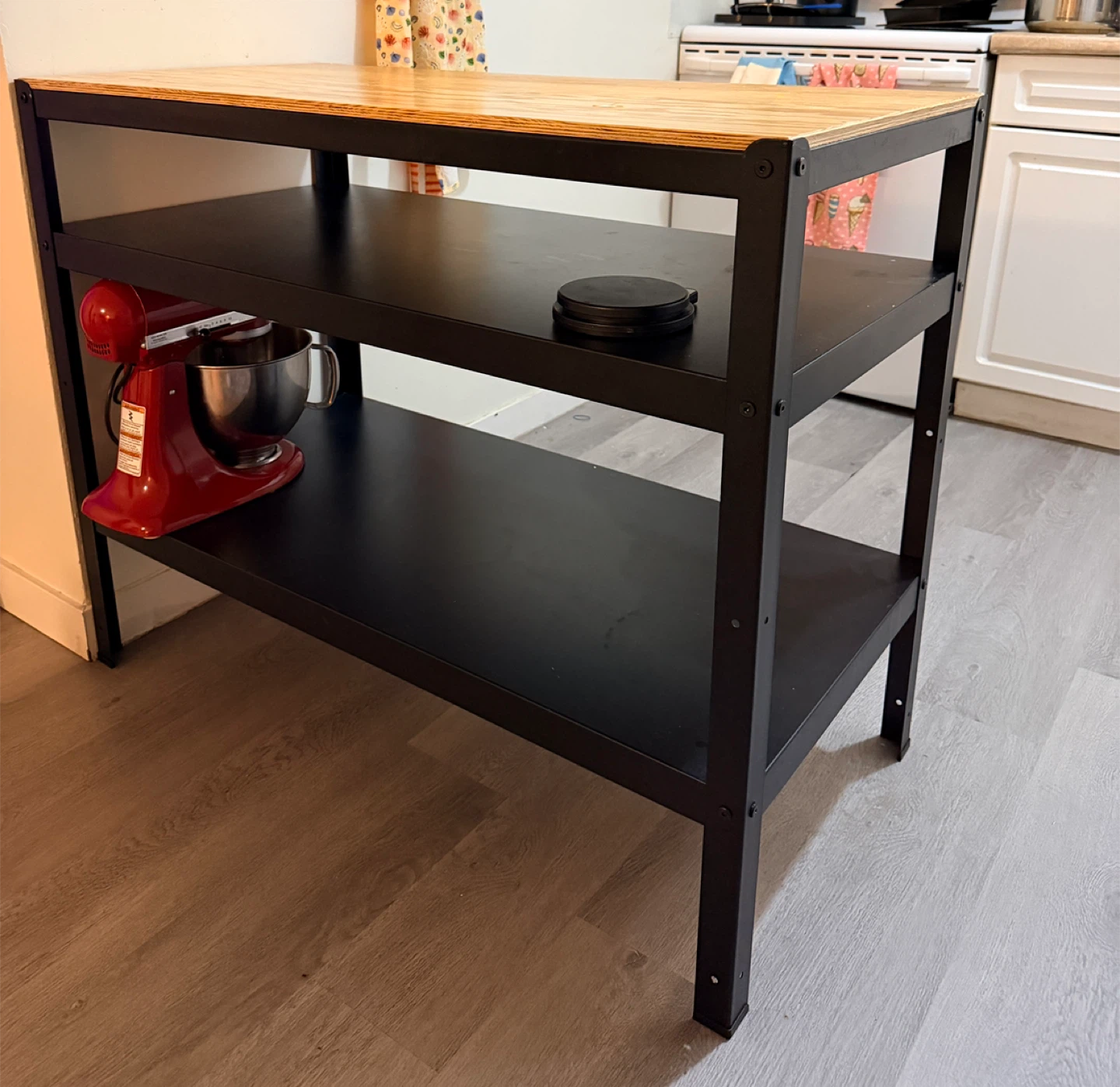Kitchen Island Cart with Shelving - photo 2