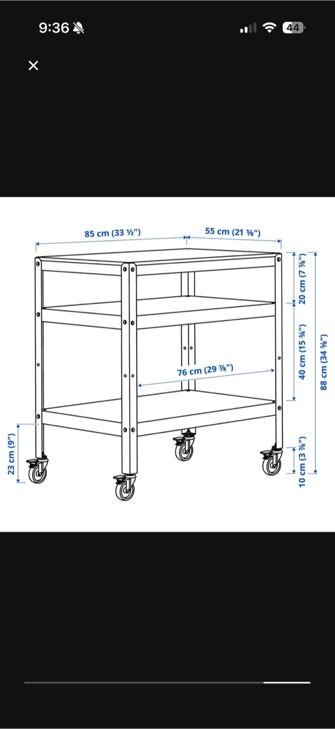 Kitchen Island Cart with Shelving - photo 4