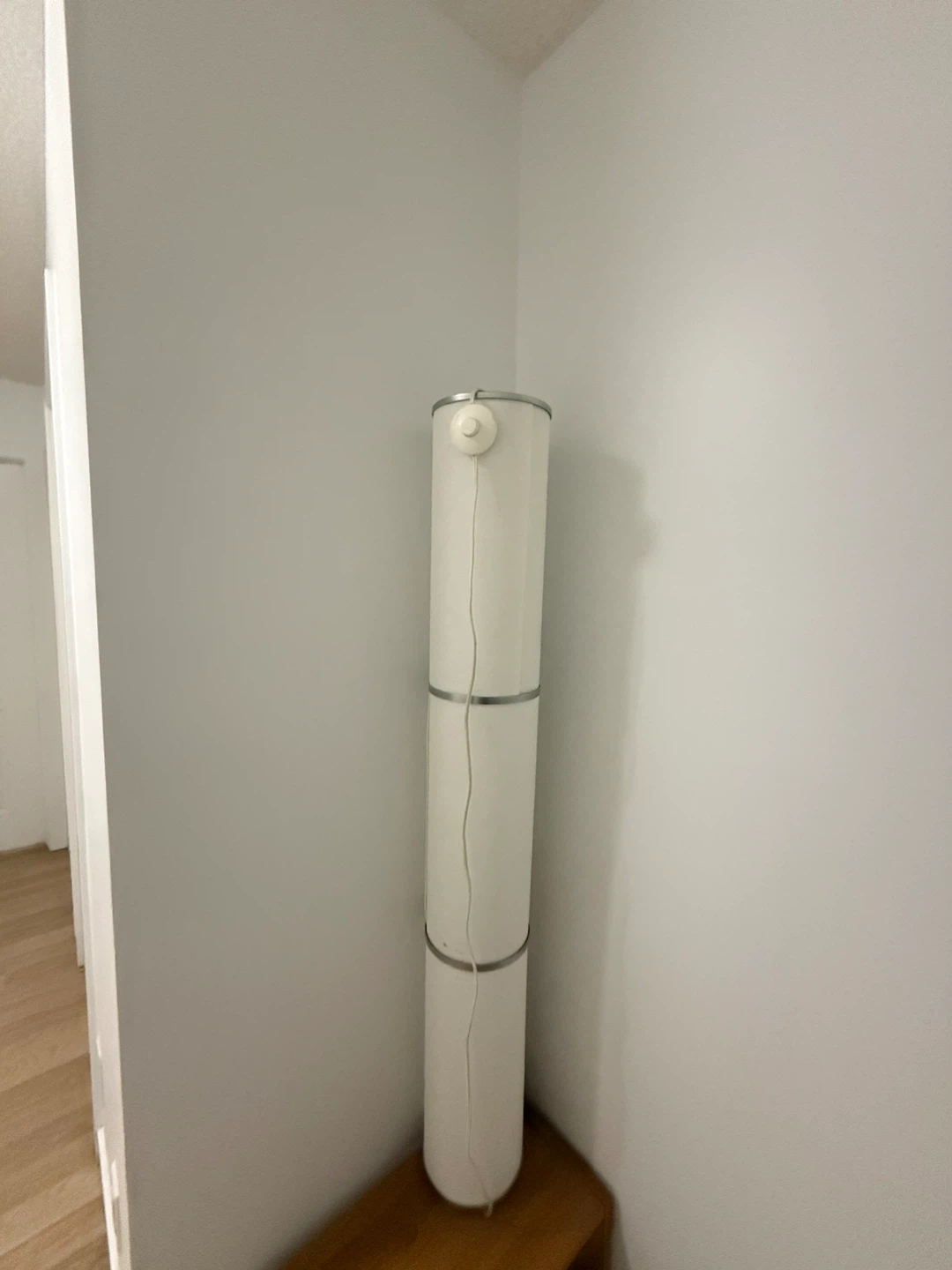 White Torchiere Floor Lamp - photo 2