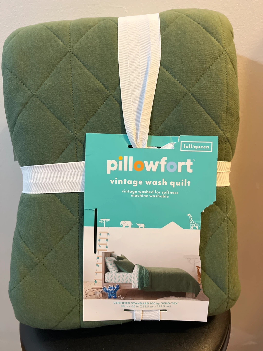 Pillowfort Vintage Wash Quilt Full/Queen - Green