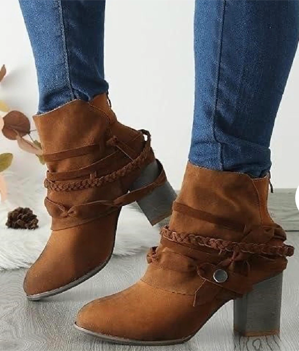 Women's Brown Suede Ankle Boots