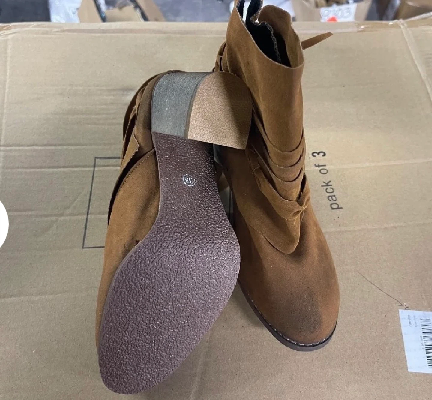 Women's Brown Suede Ankle Boots - photo 4