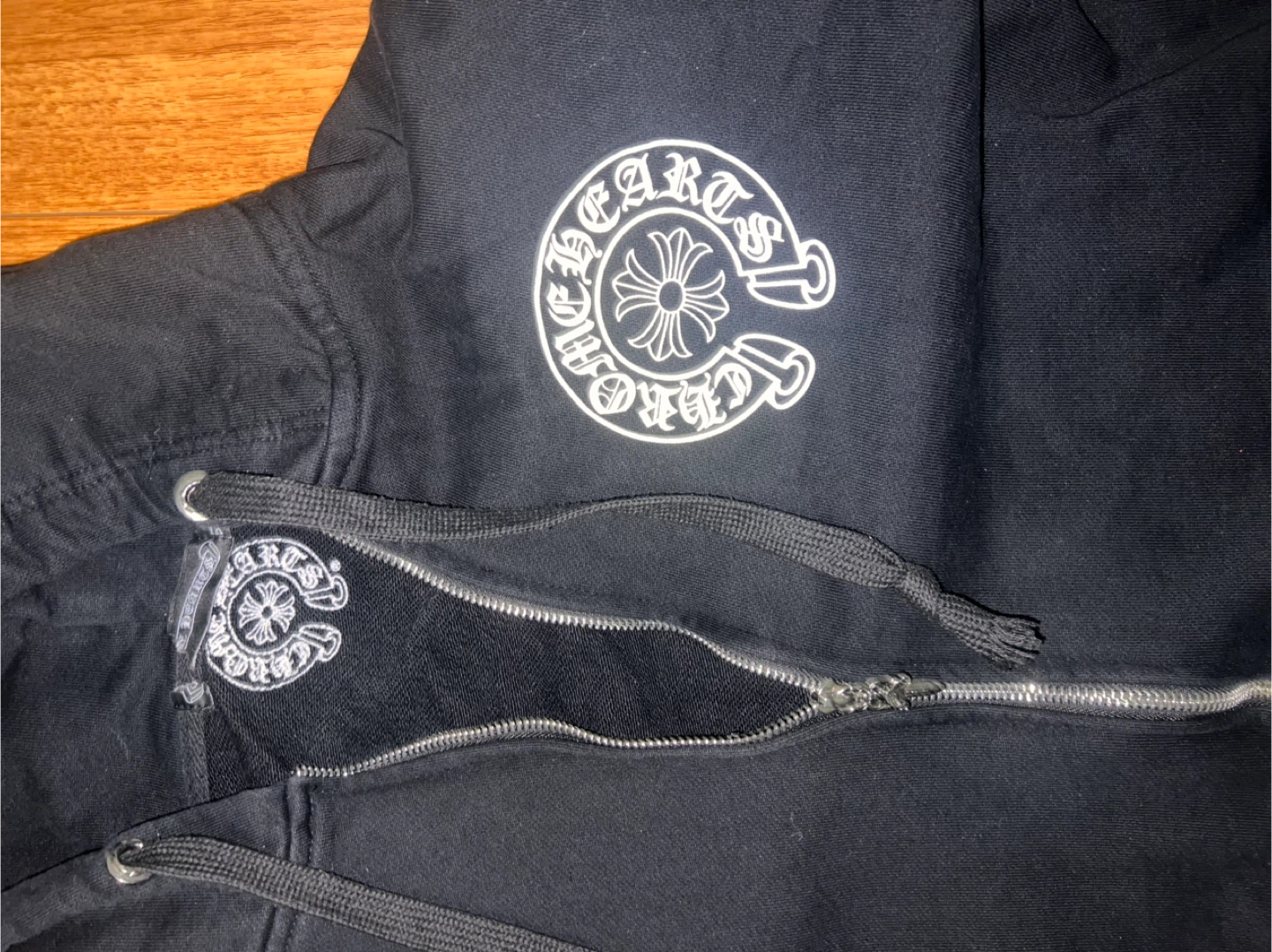Chrome Hearts Black Zip-Up Hoodie with Logo - photo 4