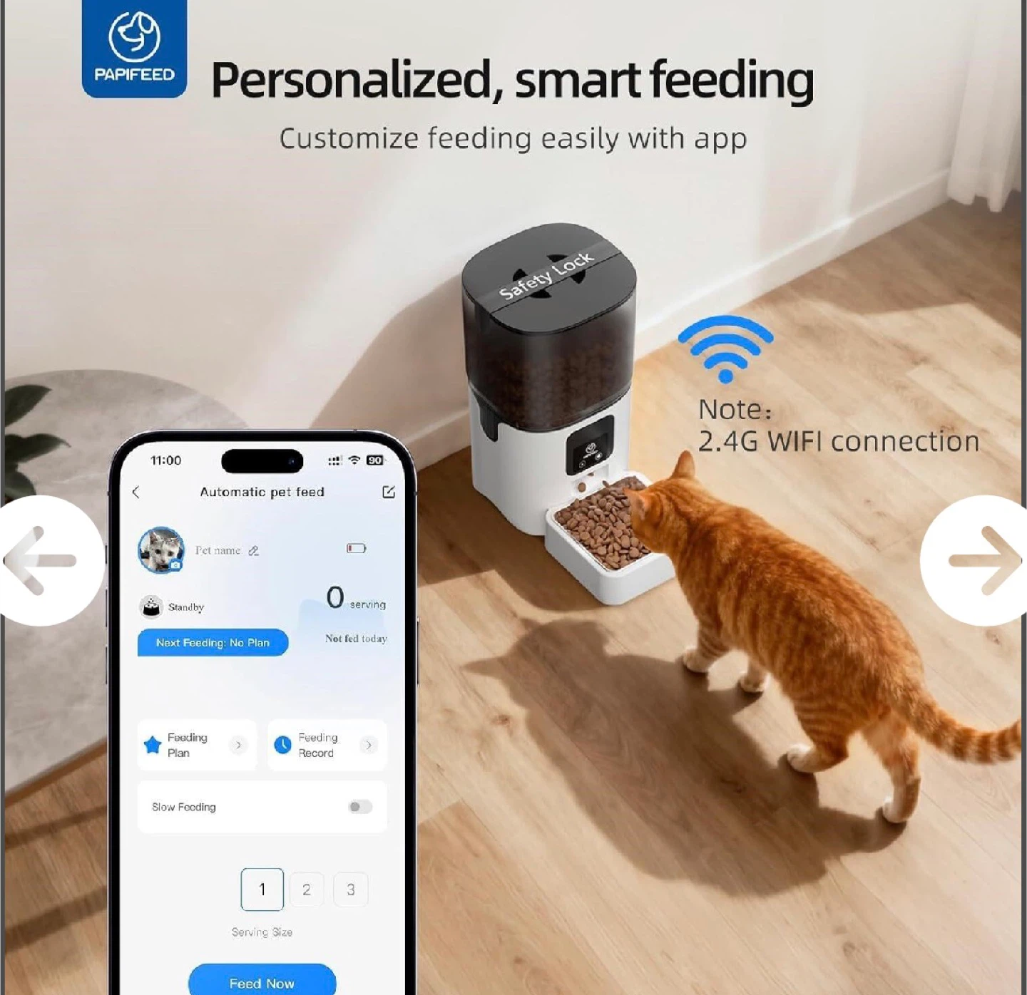 PAPIFEED Automatic Smart Pet Feeder with WiFi - photo 2