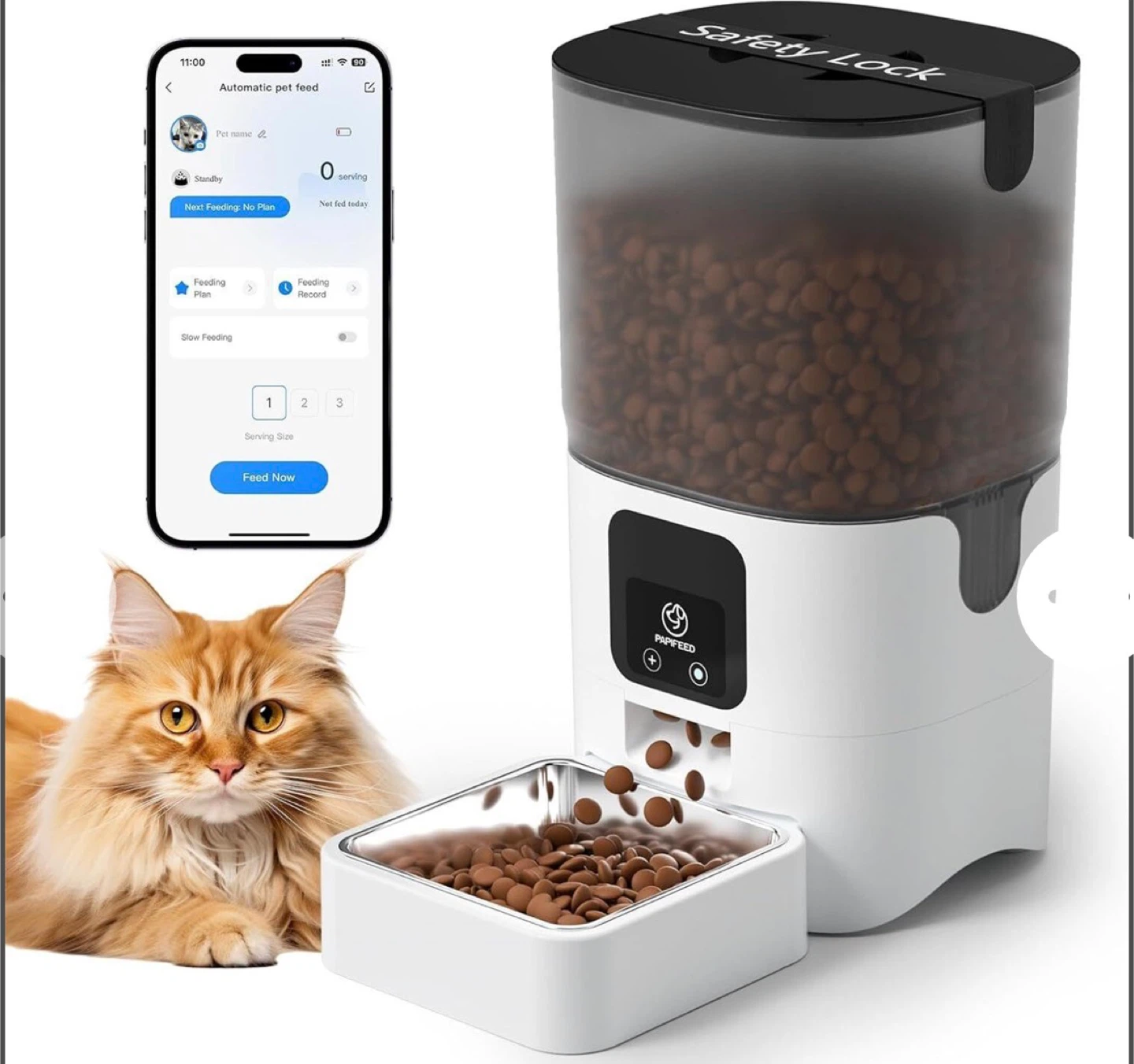 PAPIFEED Automatic Smart Pet Feeder with WiFi