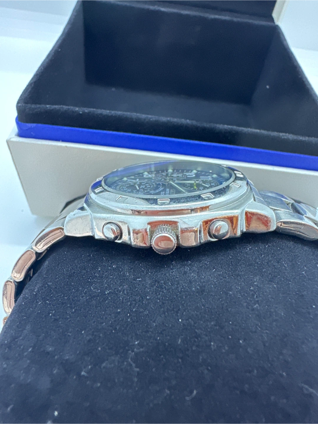 Seiko Chronograph V657-9010 Steel Blue 38mm 1999 - photo 2