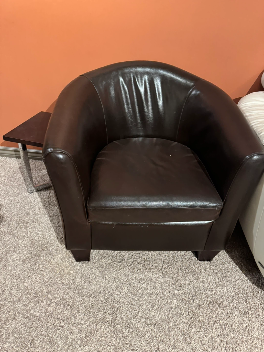 Dark Brown chair and coffee table - photo 2
