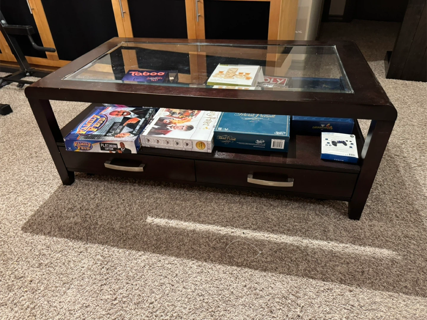 Dark Brown chair and coffee table - photo 3