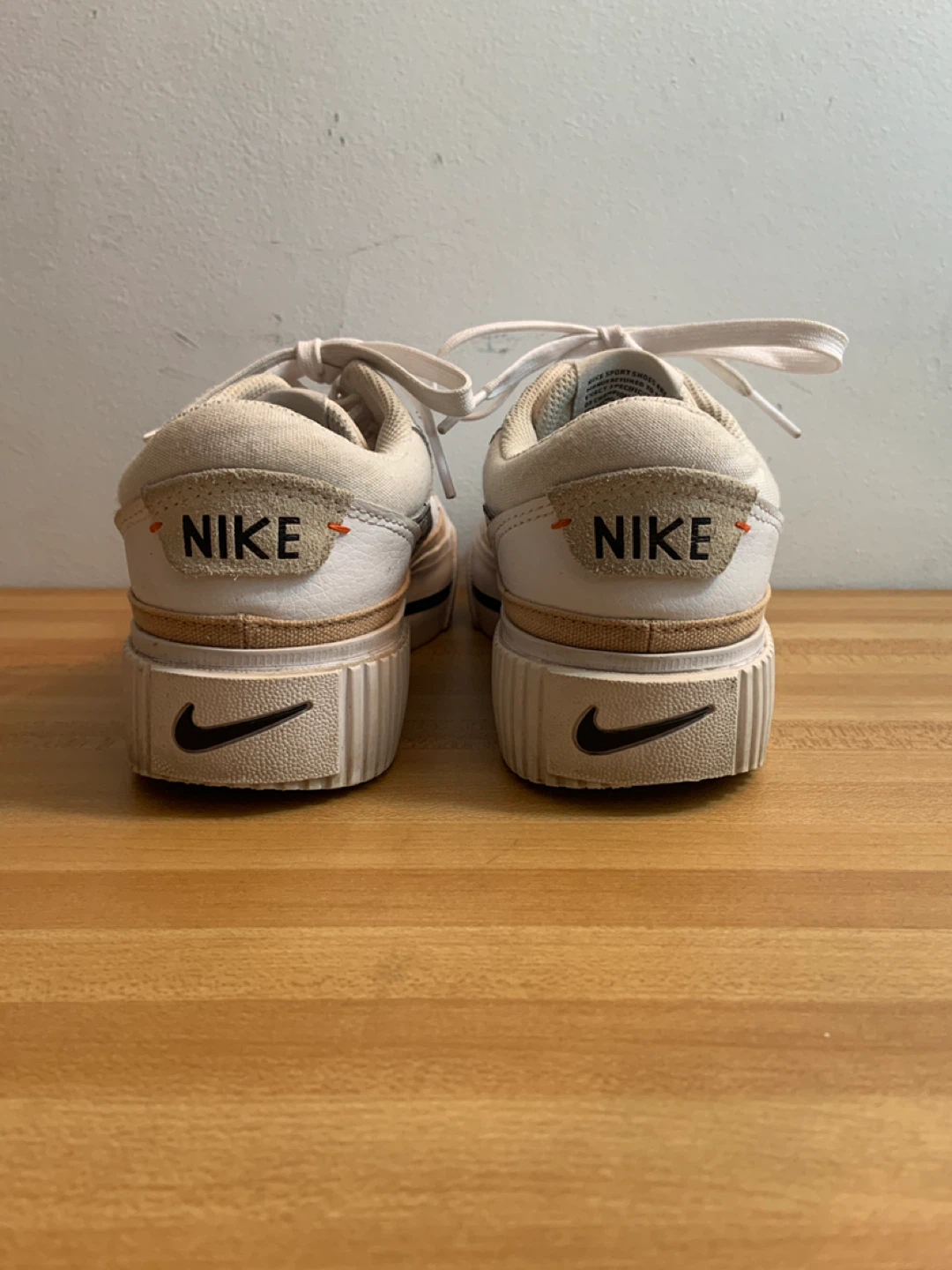 Nike Court Legacy Lift Women’s Sneakers White Black Hemp Size 7 - photo 5