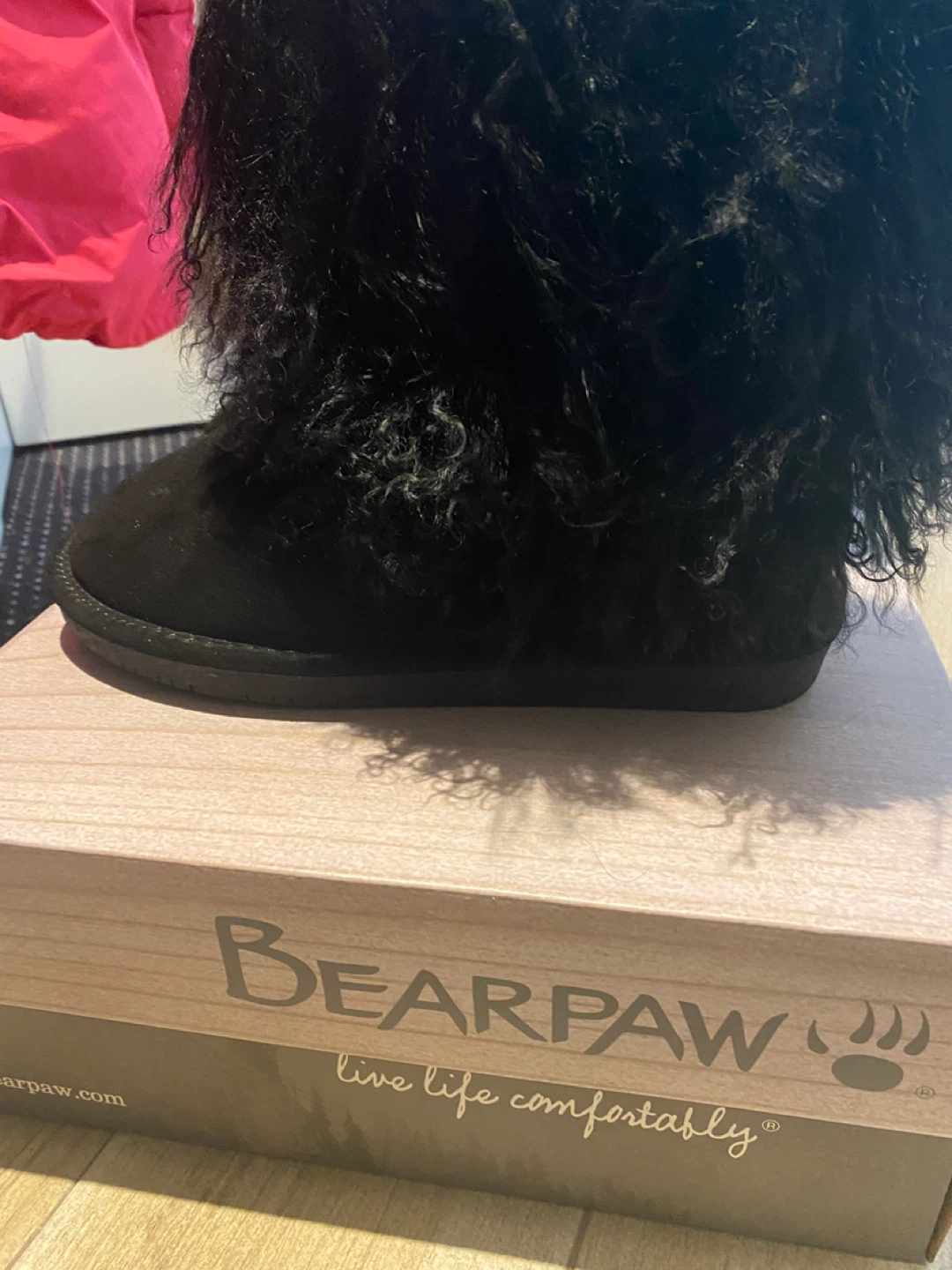 *NEW* Bearpaw Black Suede & Fur Boots