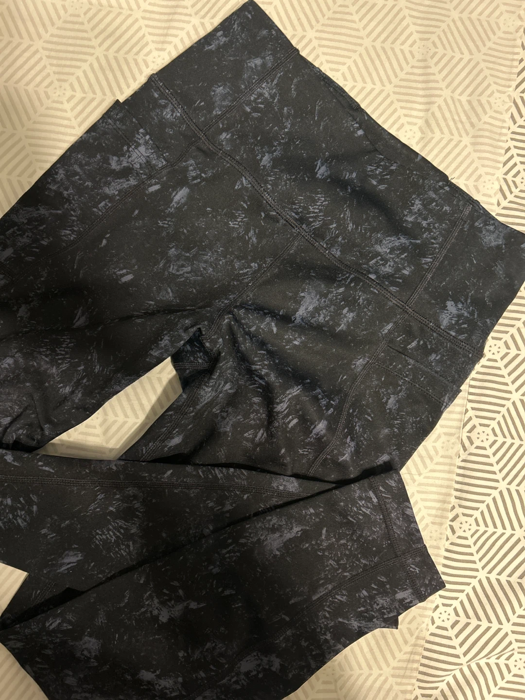 Lole Black & Blue Marble Print Leggings Size S/P - photo 3
