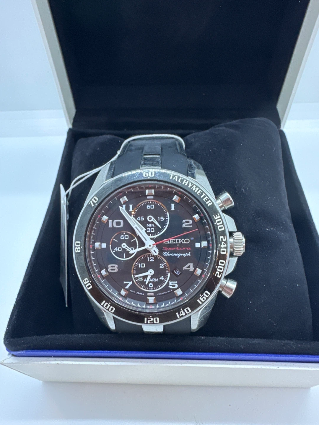 SEIKO SPORTURA SNAE87P1 Chronograph 7T62 Quartz 100m Rubber