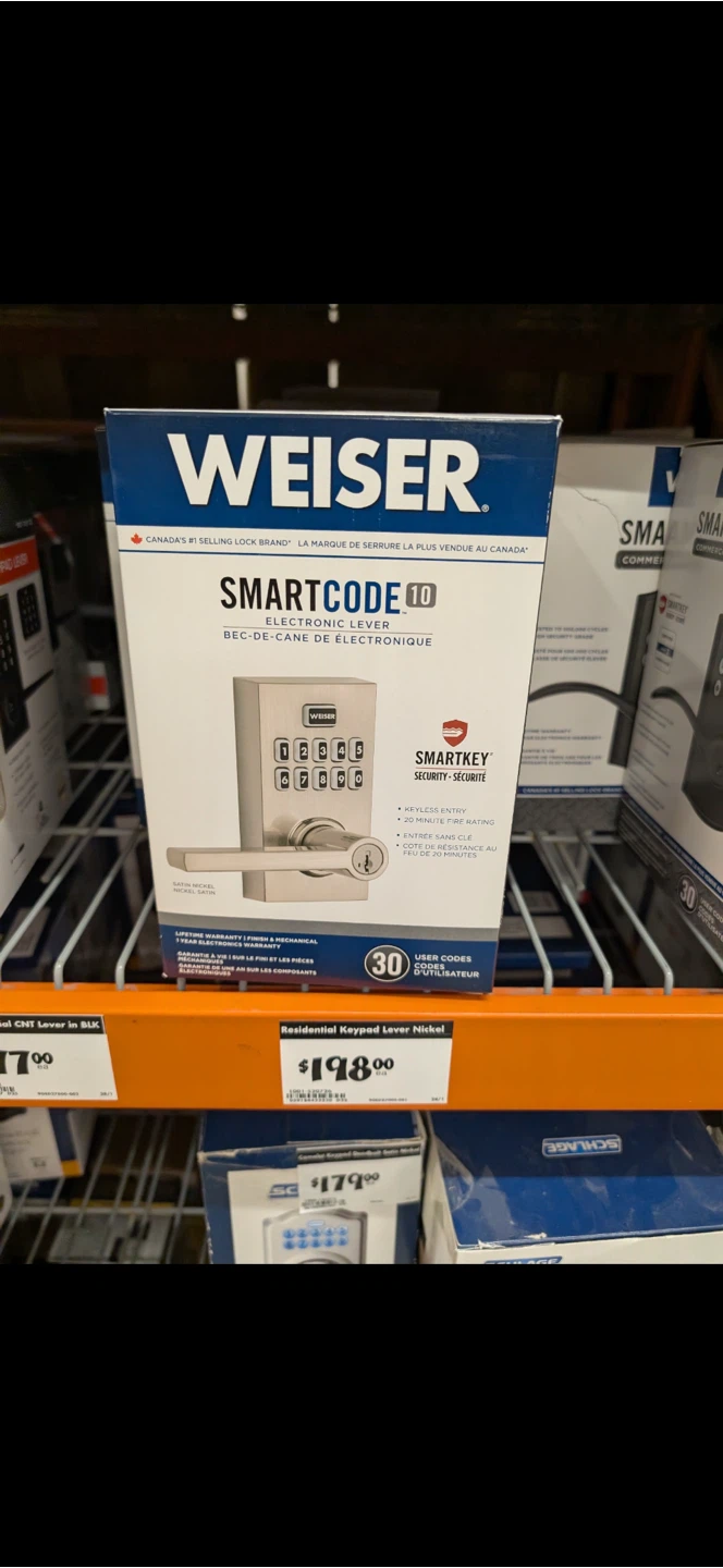 NEW Weiser SmartCode 10 Electronic Lever Lock - photo 3