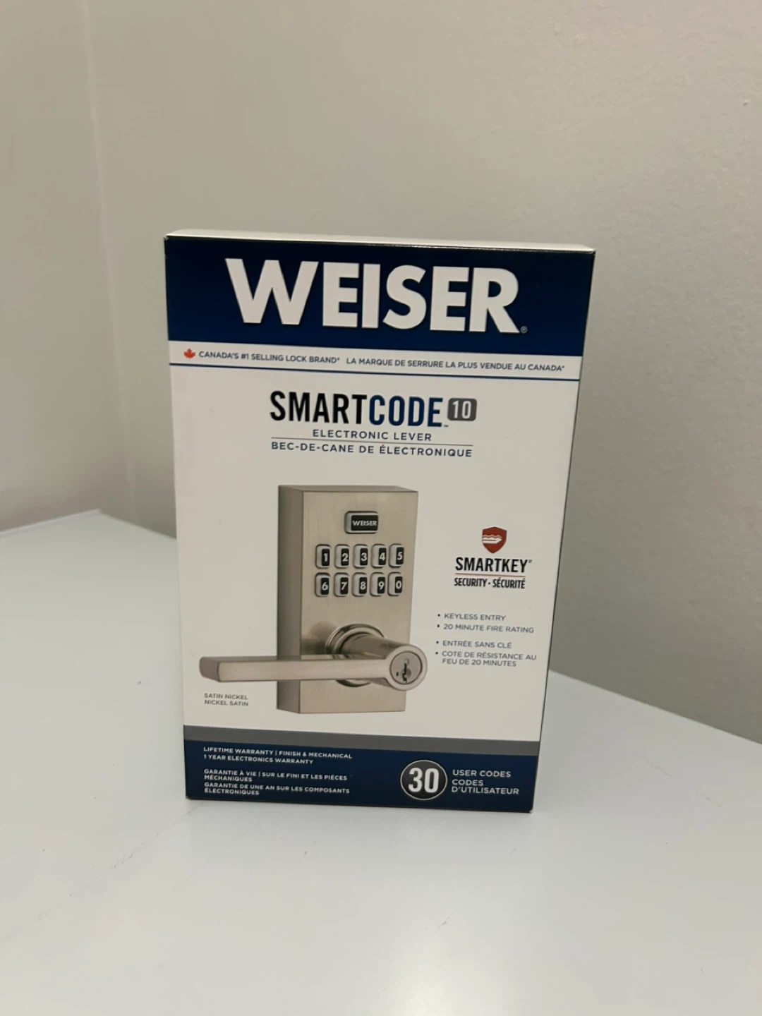 NEW Weiser SmartCode 10 Electronic Lever Lock