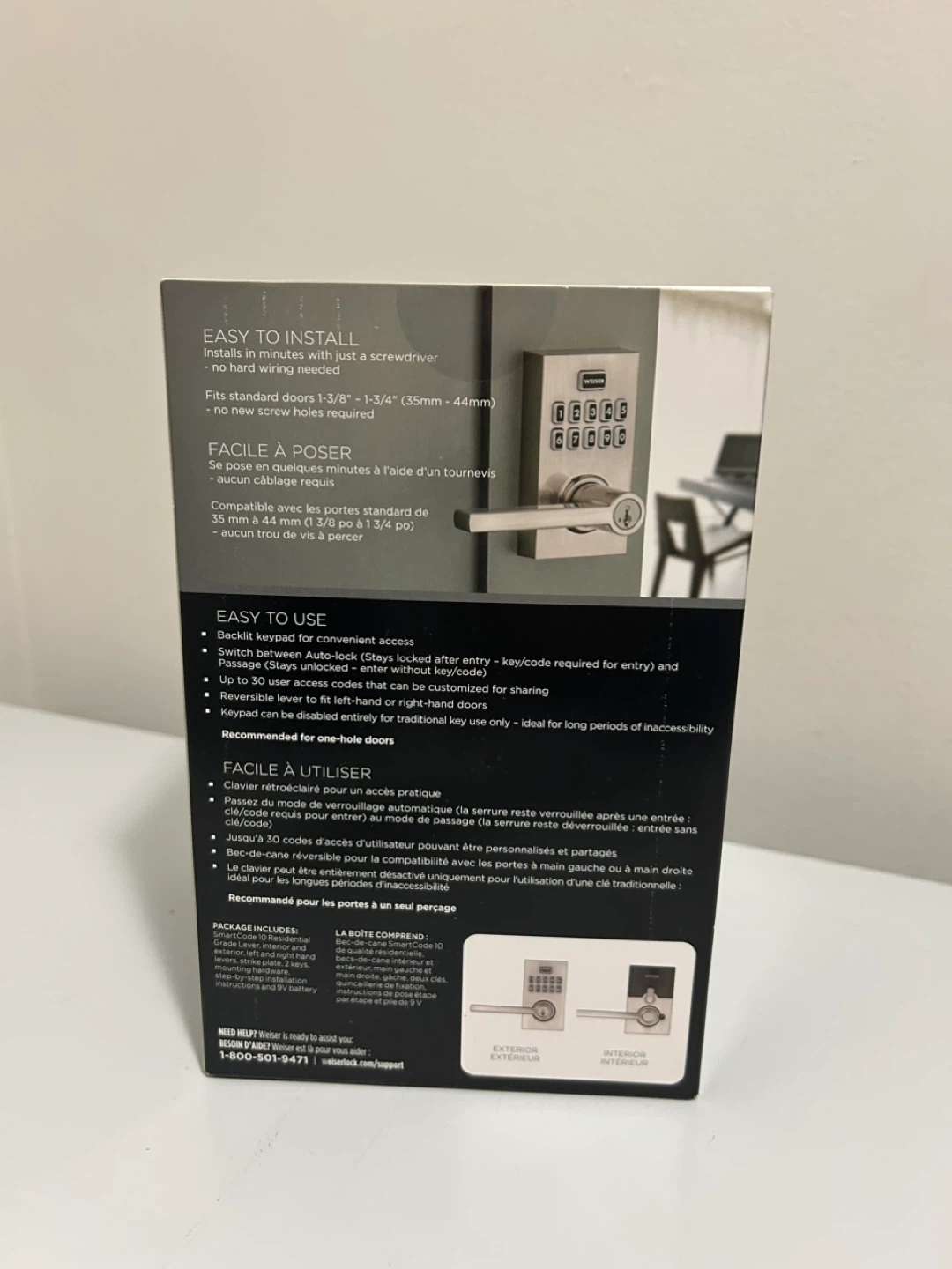 NEW Weiser SmartCode 10 Electronic Lever Lock - photo 2