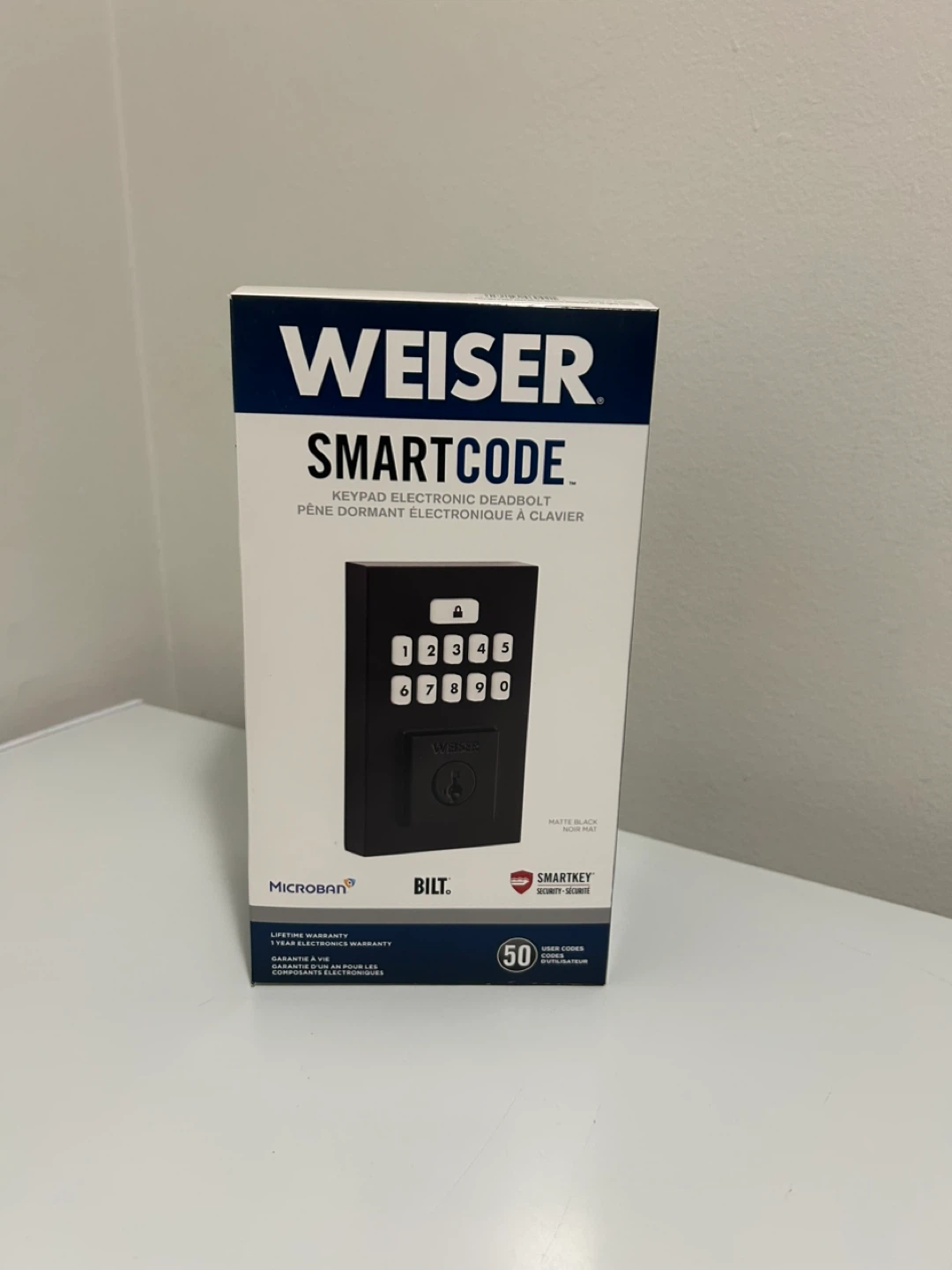 NEW Weiser SmartCode Electronic Deadbolt - Matte Black