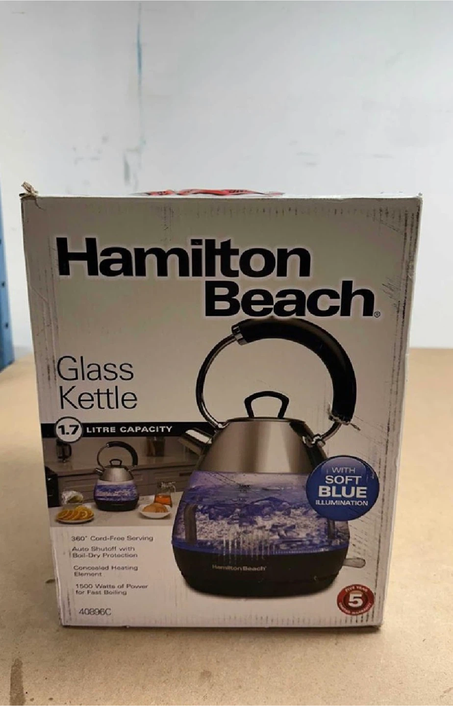 Hamilton Beach Glass Kettle 1.7L with Blue Illumination - photo 4