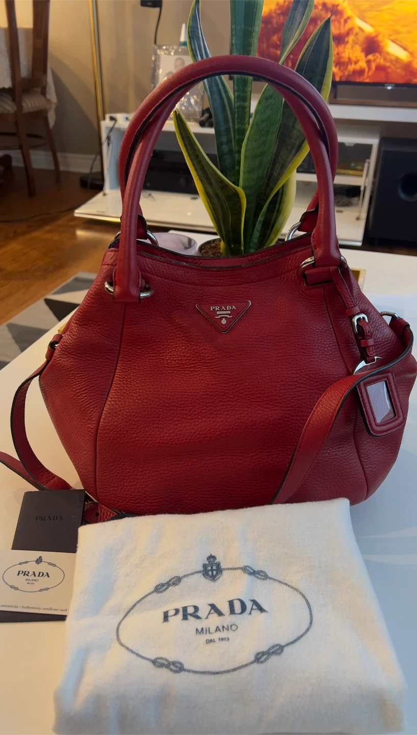Prada Red Leather Handbag