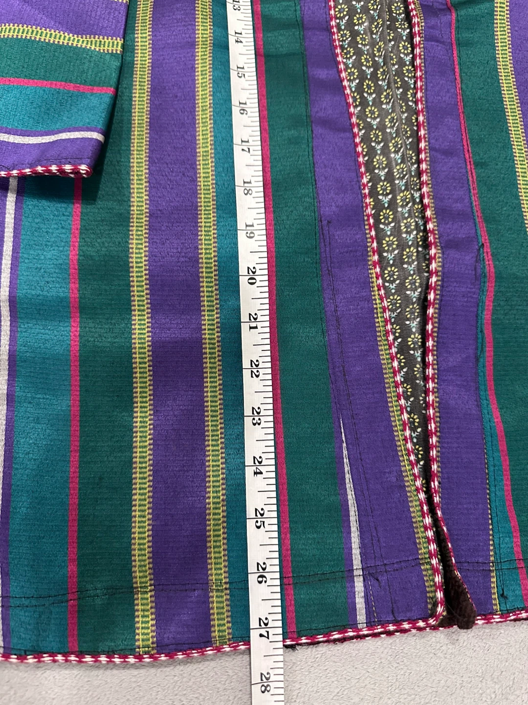 Striped Tunic Top - Purple, Green, and Yellow - photo 3