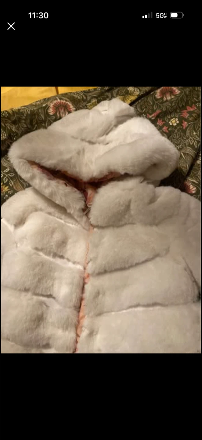 White Faux Fur Hooded Jacket - photo 3