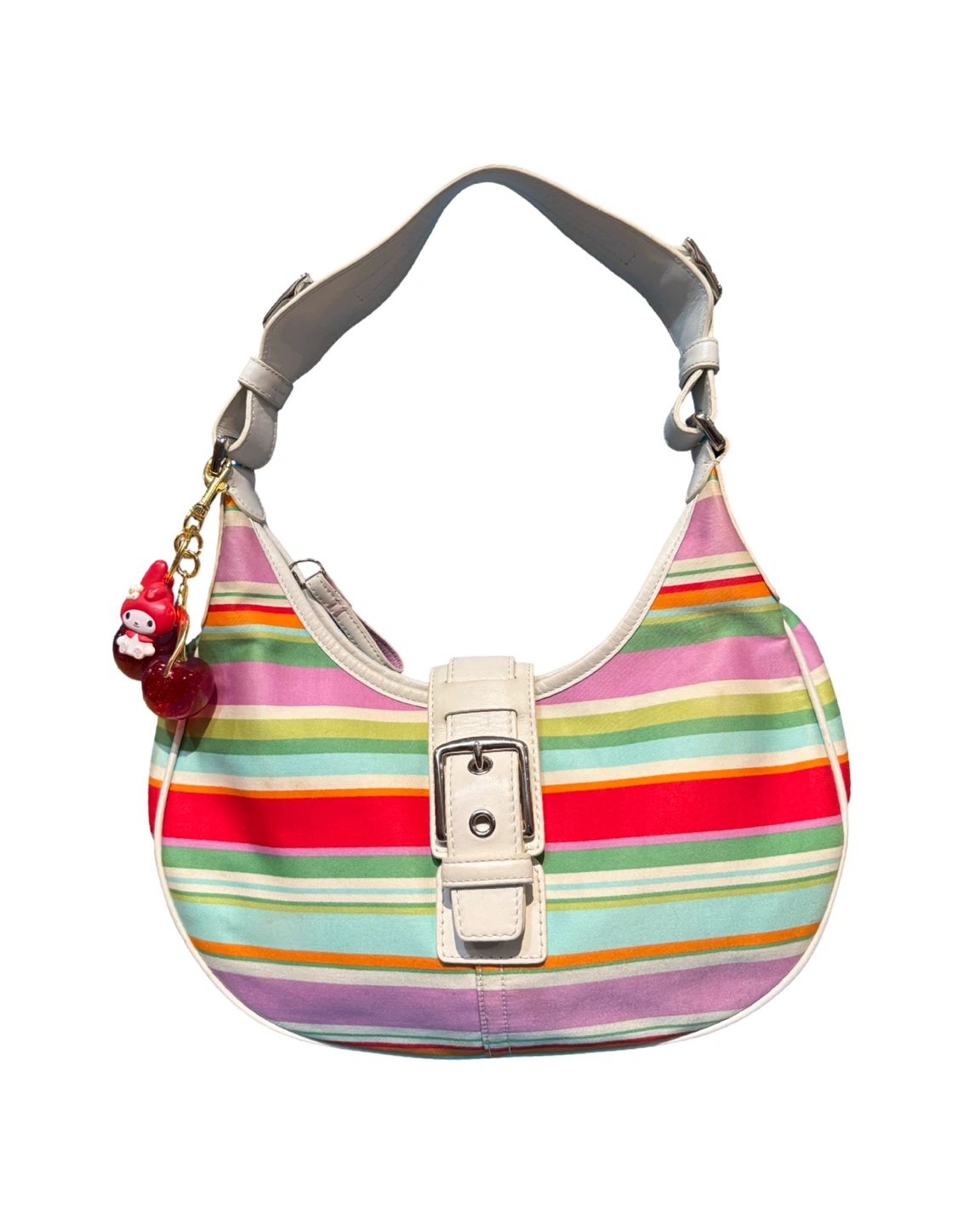 Y2K Coach Striped Large Hobo Bag