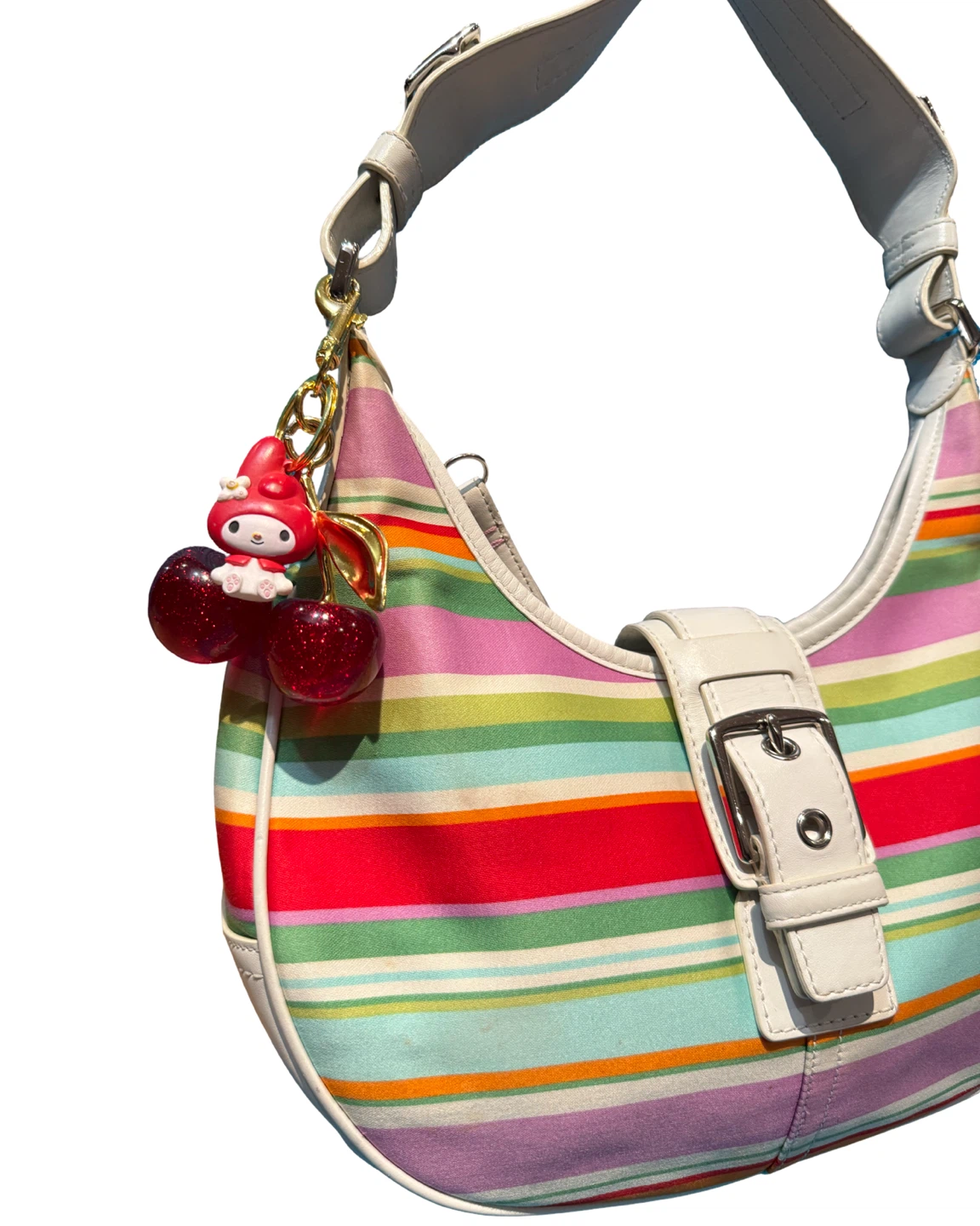 Y2K Coach Striped Large Hobo Bag - photo 3
